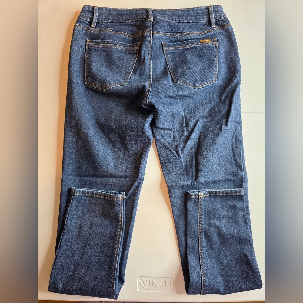 WHBM Sz 4 Skimmer Skinny Jeans Blue Stretch Casual Designer Bx-3157 - Picture 4 of 5
